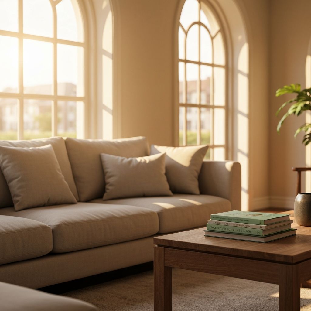 Книги о здоровье на столе рядом с чашкой чая